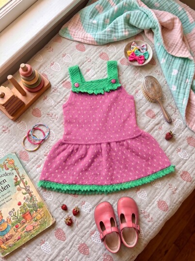 House Of Yarn IR 07-08c Strawberry kjole