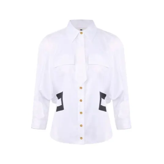 Elisabetta Franchi Dame Bluser & Skjorter Hvit S Elisabetta Franchi Dame Bluser & Skjorter Hvit S