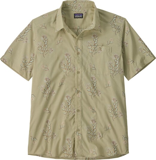 Patagonia Men"s Go To Shirt Ocean Blooms: Weathered Stone XL