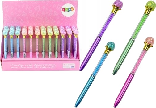 Leantoys Kulepenn Med Diamantkule, Blått, 0,7 Mm Mix
