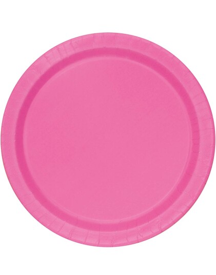 Unique 20 stk Rosa Små Papptallerkener17 cm 31434