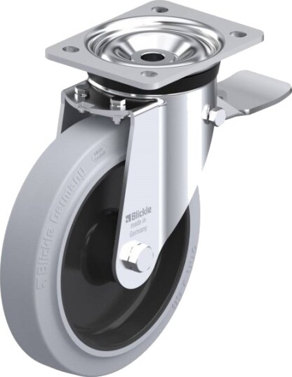 Blickle 851293 Lk-Poev 200Xr-St-Sg Styrehjul Med Bremse 200 Mm, 500 Kg
