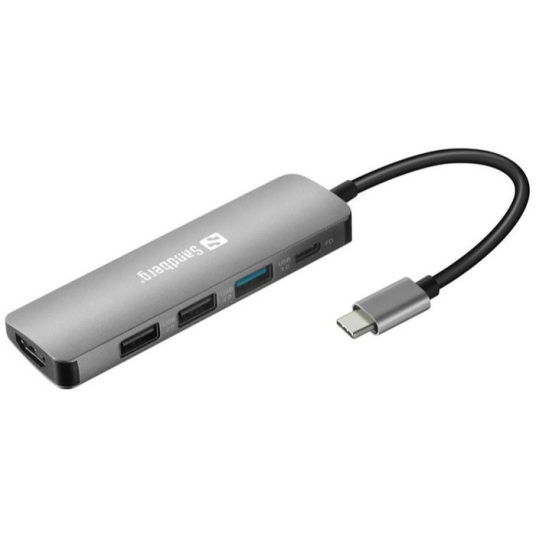 Sandberg USB C Dock HDMI+3xUSB+PD 100W 1 Stykk SEN 136 32