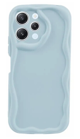 INCOVER Xiaomi Redmi 12 Fleksibelt Plast Deksel m. Bølgete Kanter - Blå
