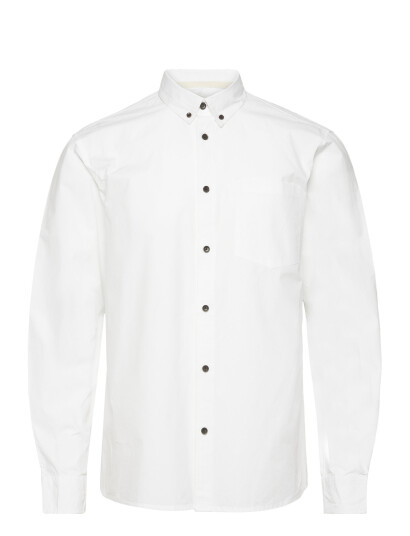Anerkjendt Akkonrad L/S Poplin Shirt Noos - White - L