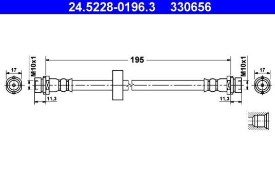 Bremseslange ATE 24.5228-0196.3 Bremseslange ATE 24.5228-0196.3