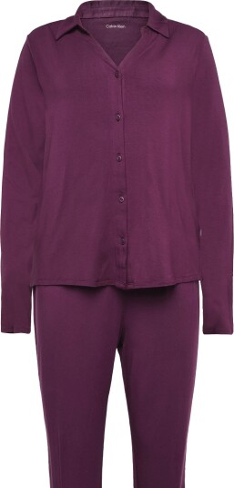 Calvin Klein Ls Shirt Set   DARK Purple   XS