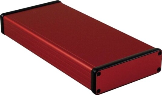 Hammond Electronics 1455L2201RD 220 × 103 × 30,5 mm Aluminium Rød Kabinett