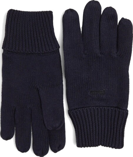 Superdry Knitted Logo Gloves - ECLIPSE NAVY GRIT - One Size