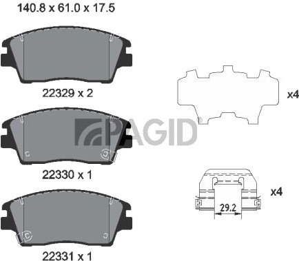 PAGID T2693N Bremseklosser PAGID T2693N Bremseklosser
