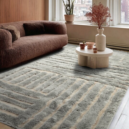 Ryetepper Tyros krem/grå Størrelse: 160 x 230 cm Ryetepper Tyros krem/grå Størrelse: 160 x 230 cm