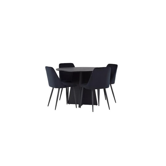 Venture Home Spisegruppe Venture Home Bootcut Ø110 cm med 4 stk Night Stoler GR23797