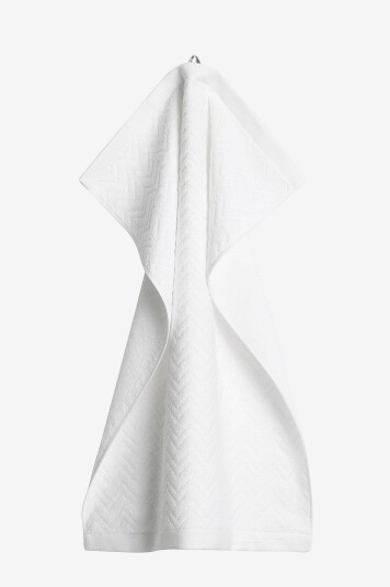 Gant Home - Håndkle Jacquard Herringbone 30x50 cm - Hvit Gant Home - Håndkle Jacquard Herringbone 30x50 cm - Hvit