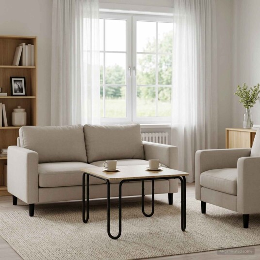 vidaXL Kaffebord Sonoma eik 59 x 59 x 45 cm Konstruert tre