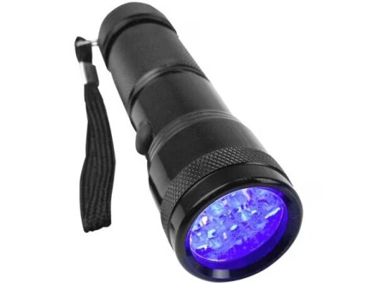 Berger & Schröter UV 395-400 nm UV-LED Lommelygte Håndstrop Batteridrevet 95 g