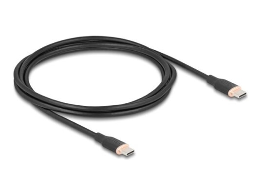Delock Usb-Kabel 24 Pin Usb-C Hann Til 24 Pin Usb-C Hann Usb 2.0 20 V 3 A 2.5 M Usb Power Delivery 60W Støtte For Power Delivery 3.0 Svart