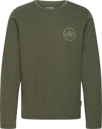Blend Bhkiaran L/S Logo Tee Khaki green M