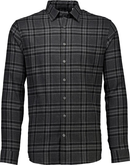 Lindbergh Brushed Check Shirt L/S Grey XL