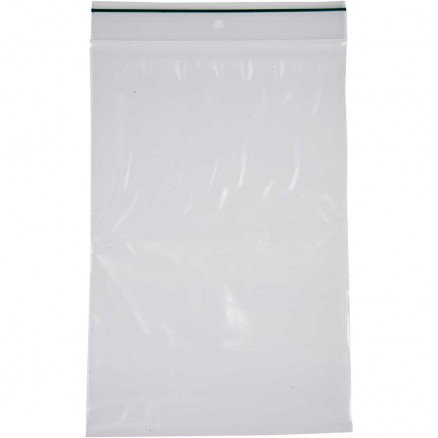 Diverse Diverse Plastpose med zip lock str 12x18 cm tykkelse 0,05 mm 100 stk