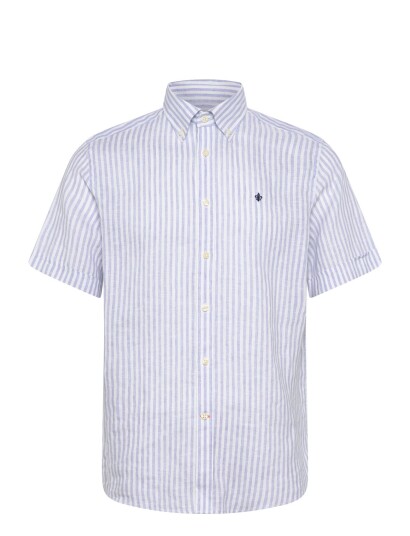 Morris Douglas Linen Shirt Ss Classic Fit   Multi/patterned   M