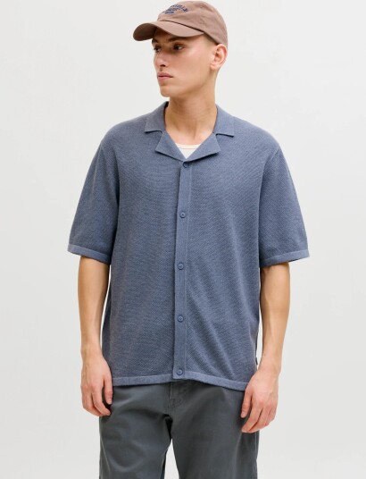 Jack & Jones Jjchris Knit Resort Ss Blue M