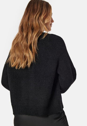 SELECTED FEMME Slflulu LS knit short cardigan Black Black - XXL SELECTED FEMME Slflulu LS knit short cardigan Black Black - XXL