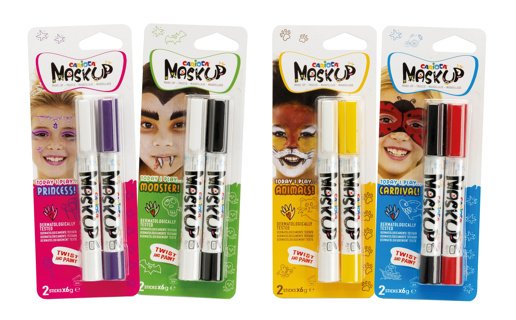 Ansiktsmaling Carioca 2pk 4ass sett