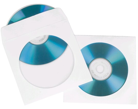 Hama 100-pakning CD/DVD papir etuier - Hvit Hama 100-pakning CD/DVD papir etuier - Hvit