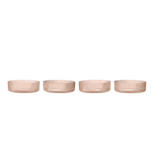 Ripple Serveringsskål 4-pk, Blush