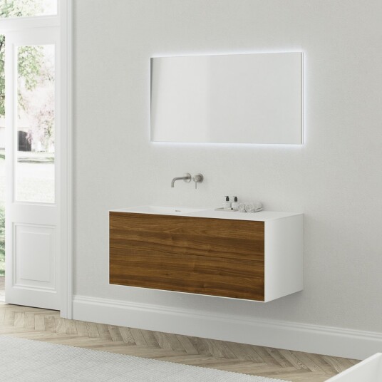 Copenhagen Chic 120L MKII isbrehvit Corian® med amerikansk valnøtt