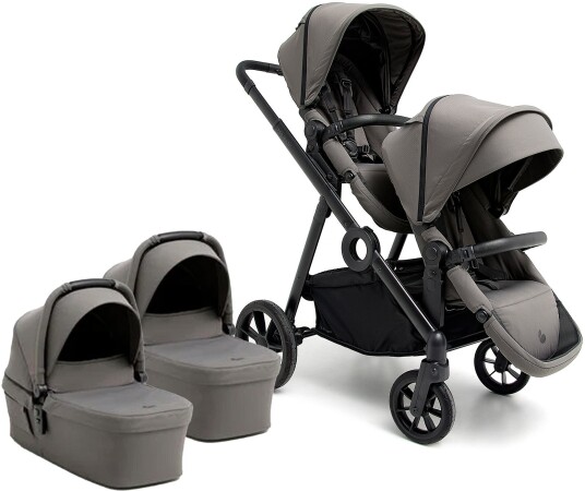 Beemoo Pro Multi 2 Tvillingvogn Mocha Grey