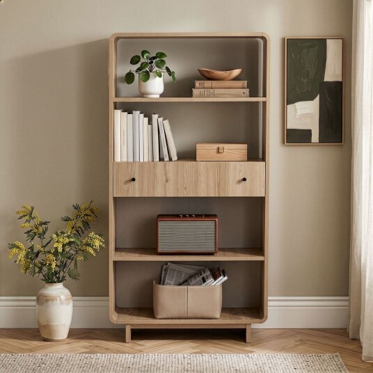 Bokhylle Nordure Senza (78 x 153 x 34 cm) Eik - Eik
