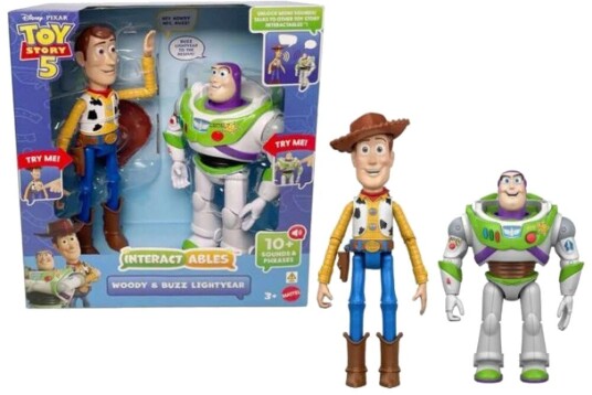 Pixar Toy Story 5: 11'' Woody & Buzz Lightyear 2Pack Interactables