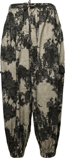Topshop Tskammi Balloon Aop Cargo Trousers   Beige   42