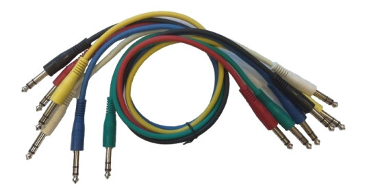 EA patchkabelsett 6 stk 90cm stereo jack-jack