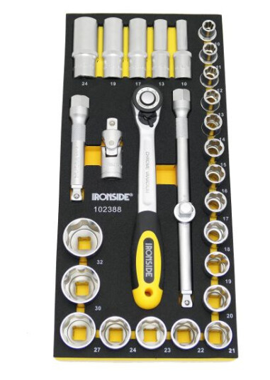 Ironside 749151 Pipenøkkelsett 28 deler, 1/2 ", Håndverktøy