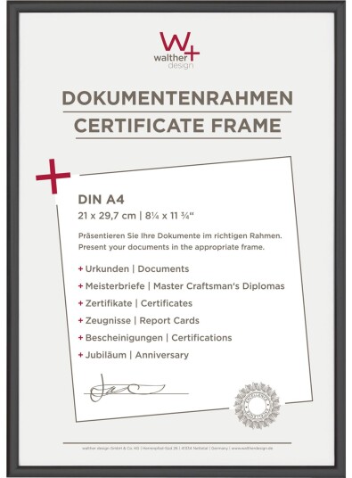 Walther New Lifestyle KV130B DIN A4 bilderamme 21x29,7 svart harpiks Walther New Lifestyle KV130B DIN A4 bilderamme 21x29,7 svart harpiks