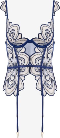 Bluebella Soraya Wired Basque   NAVY PEONY/DEEP DIVE BLUE/SHEER   80 E