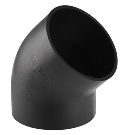 Geberit 45° Bend 40mm PE-HD Rørdel Plast