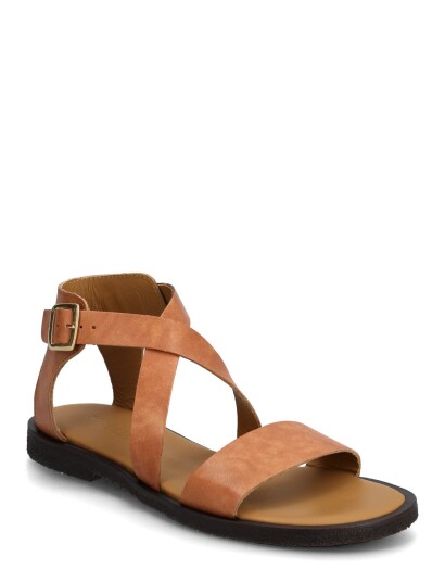 ANGULUS Sandals Flat Open Toe Op Brown 35 ANGULUS Sandals Flat Open Toe Op Brown 35