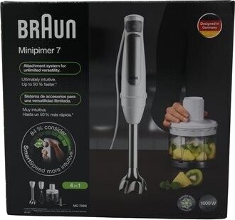 Braun MultiQuick 7 Stavmikser med Isknuser 1000W Hvit Braun MultiQuick 7 Stavmikser med Isknuser 1000W Hvit