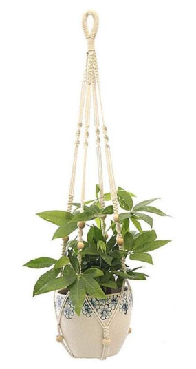 Hengende kurv i Macramé - Planteoppheng - 90 cm Hengende kurv i Macramé - Planteoppheng - 90 cm