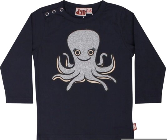 DYR Cph Genser Dyrekryp Baby Navy Blekksprut DYR 3 md Genser Marineblå Sølv
