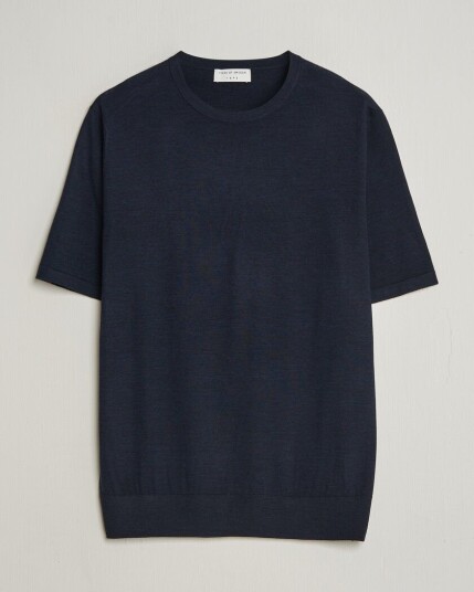 Tiger of Sweden Connor Knitted Crew Neck T Shirt Light Ink