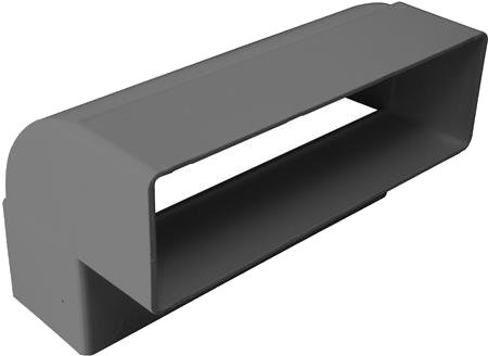 Fresh Plastsystem Rekt. Plastbøjning 204X60 Mm 90° Vertikal Grå. Fresh Plastsystem Rekt. Plastbøjning 204X60 Mm 90° Vertikal Grå.