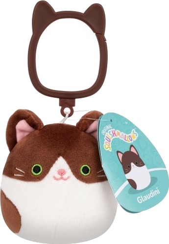 Glaudini 9 cm Squishmallows Kosedyr med Festeklips – Plysj Figur