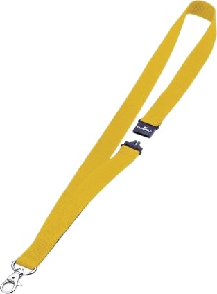 Keyhanger Tekstilhalsbånd Durable 20 Mm Gul 10 Stk.
