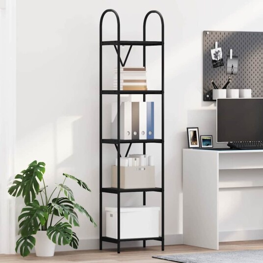  Bokhylle Svart eik 40 x 30 x 183 cm Konstruert tre