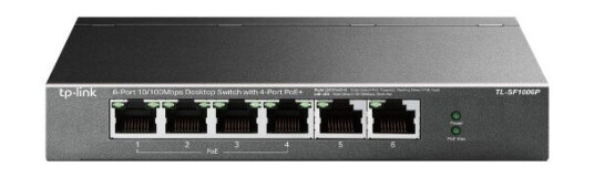 Tp-Link Tl-Sf1006p, Uhåndtert, Fast Ethernet (10/100), Full Tosidig, Strøm Over Ethernet (Poe)