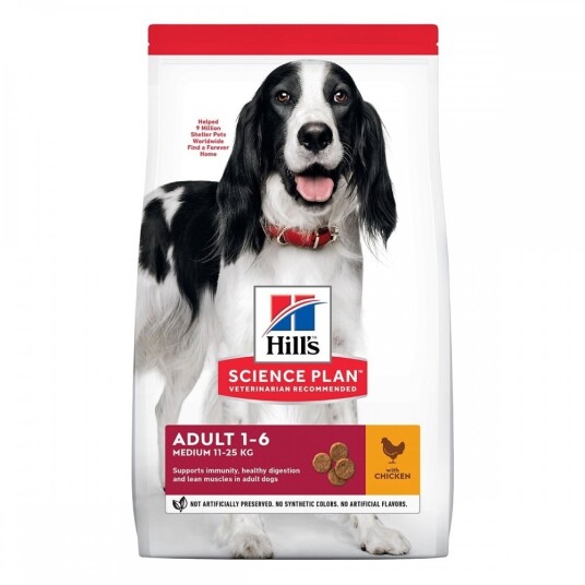 Hill's Science Plan Hundefôr Voksen Medium med Kylling 2,5 kg Hill's Science Plan Hundefôr Voksen Medium med Kylling 2,5 kg